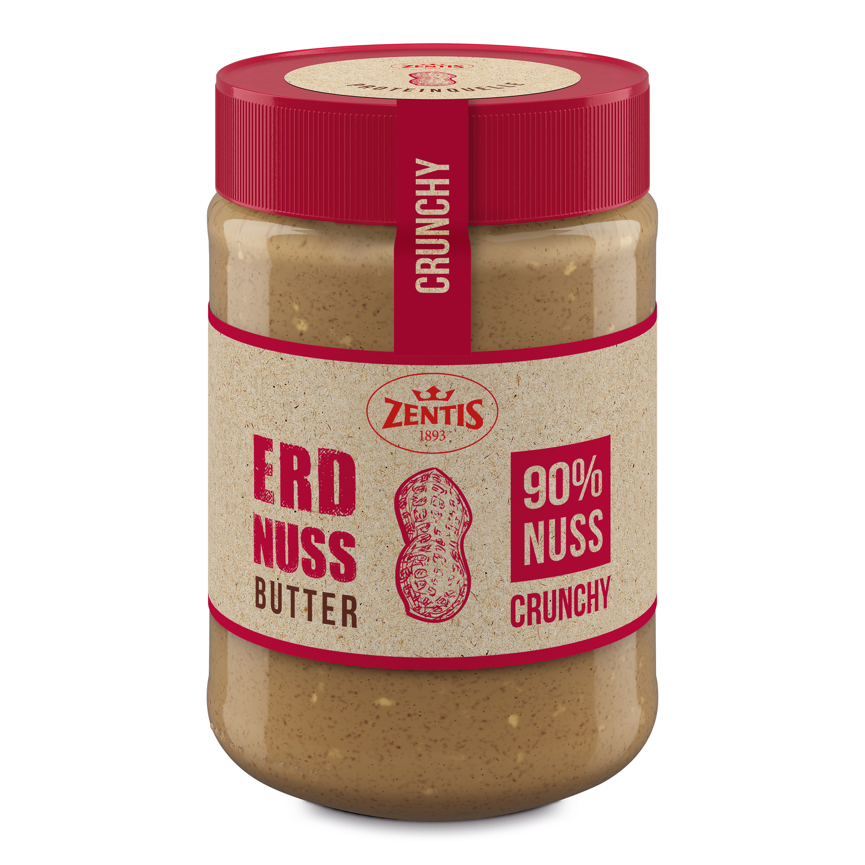 Zentis Erdnussbutter CRUNCHY, 8er Tray