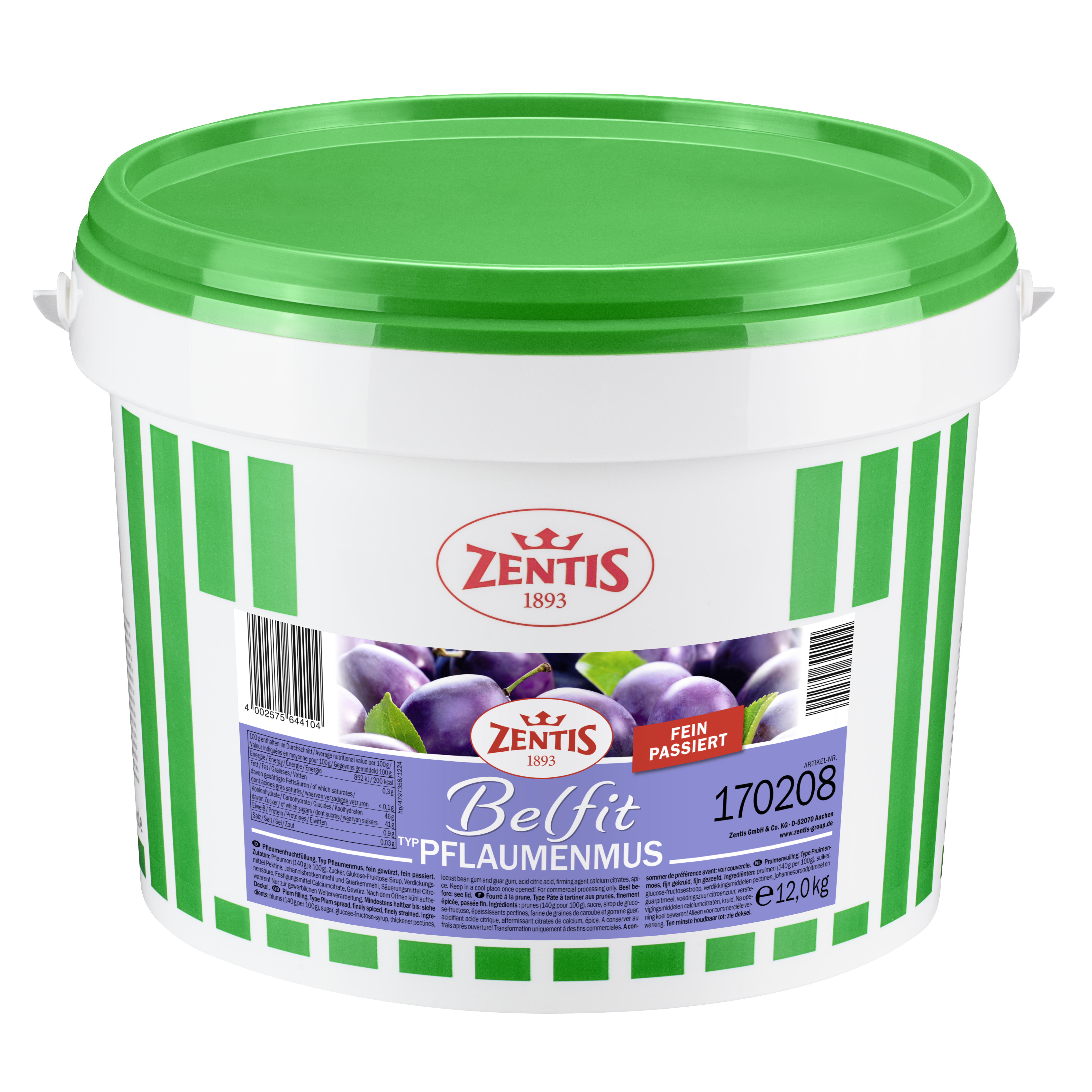 Zentis Belfit Eimer Typ Pflaumenmus