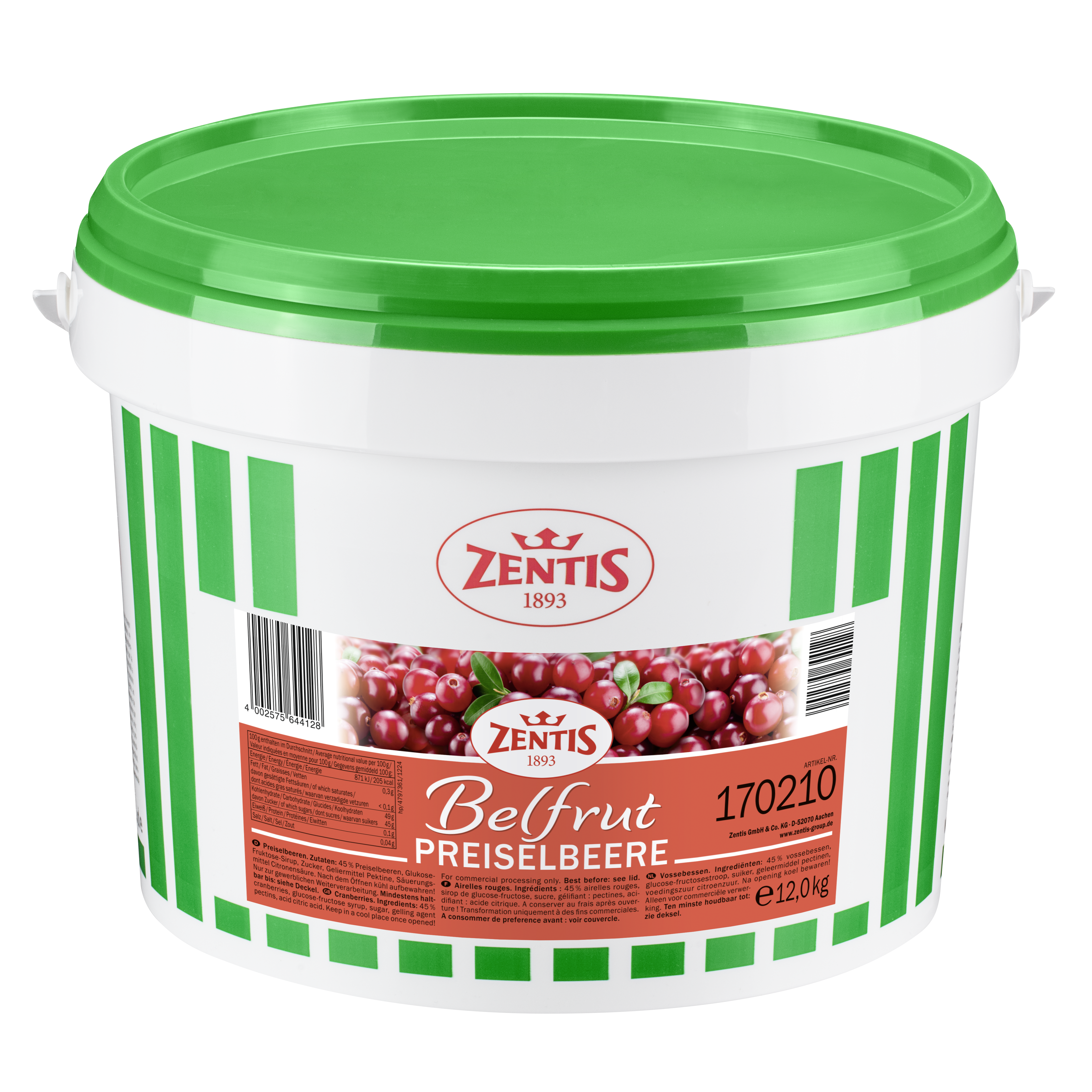 Zentis Belfrut Eimer Preiselbeeren