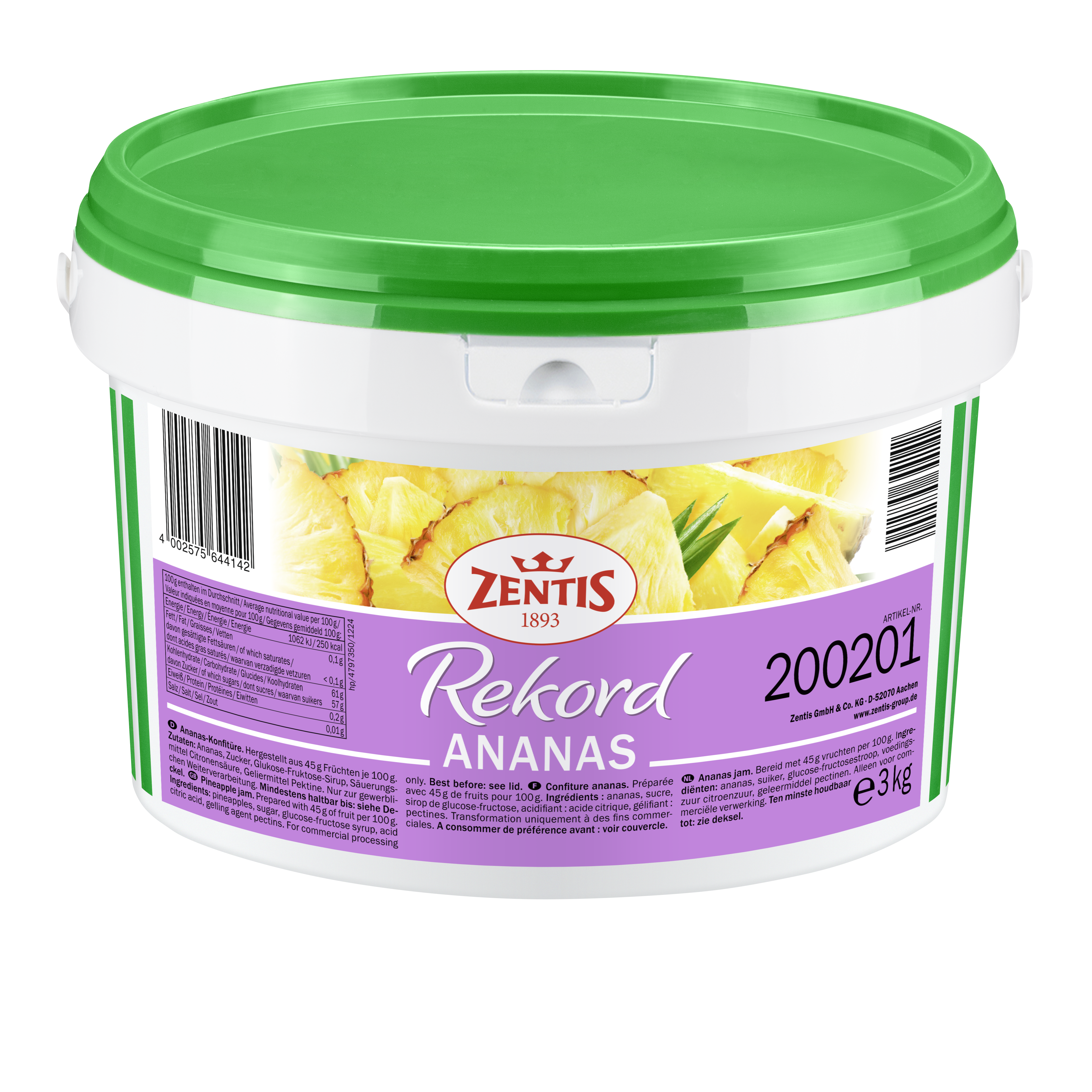 Zentis Rekord Eimer Ananas
