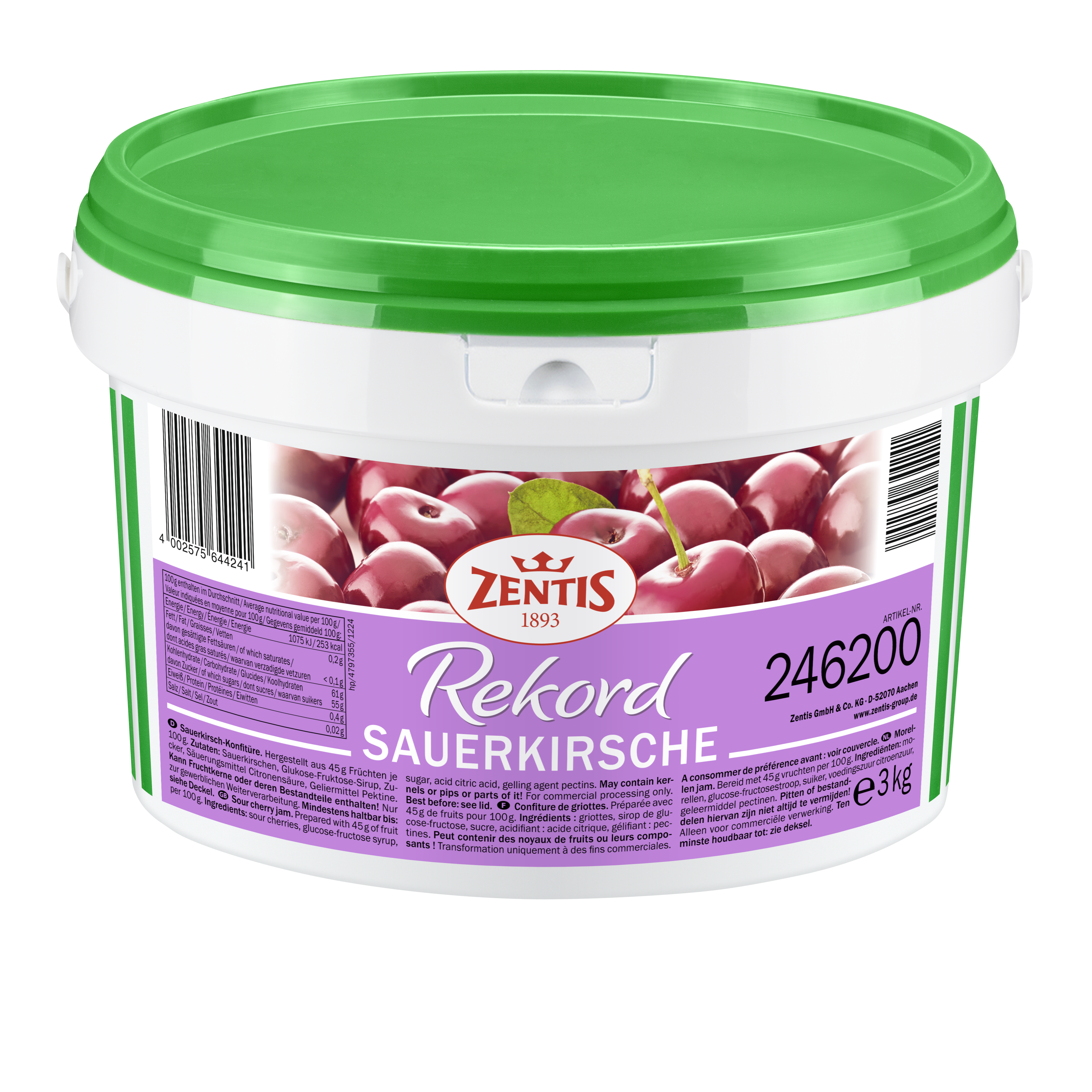 Zentis Rekord Eimer Sauerkirsche