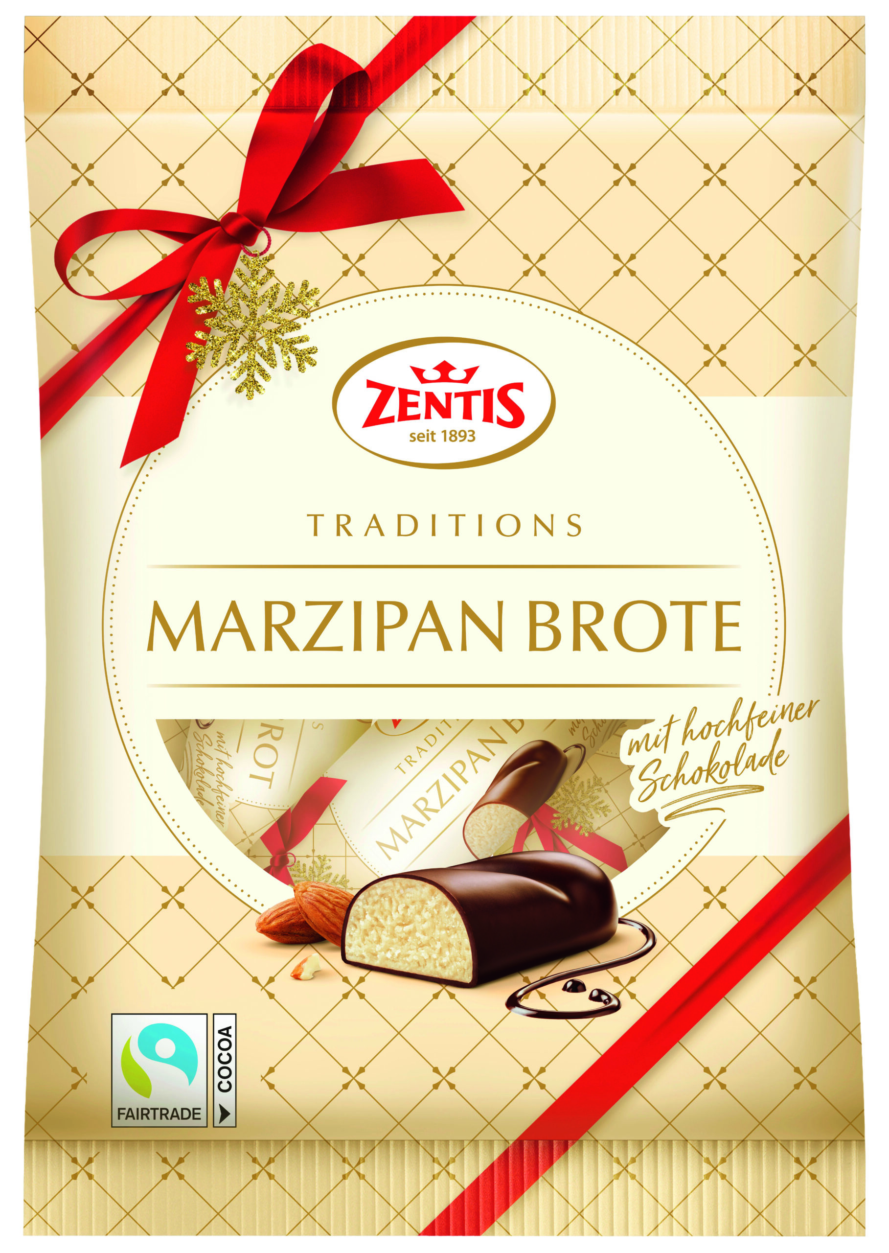 Zentis Marzipan Brote im TW-Beutel, 4x25g Neuer Karton
