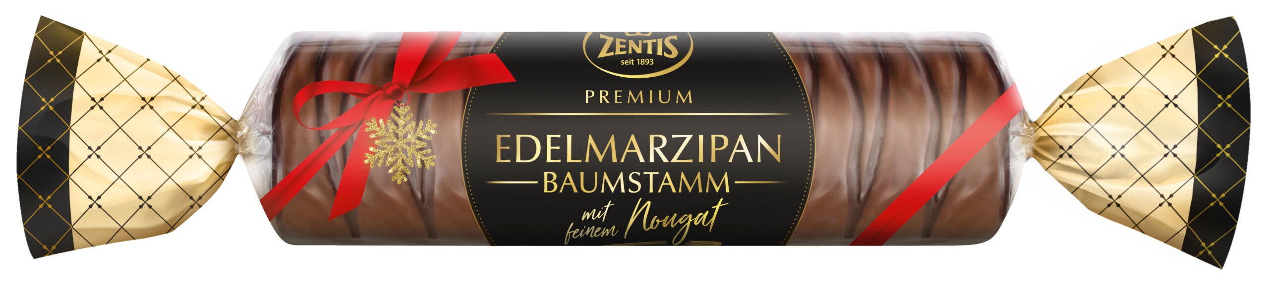 Edel-Marzipan-Baumstamm, Edelmarzipan mit Nougat-Kern