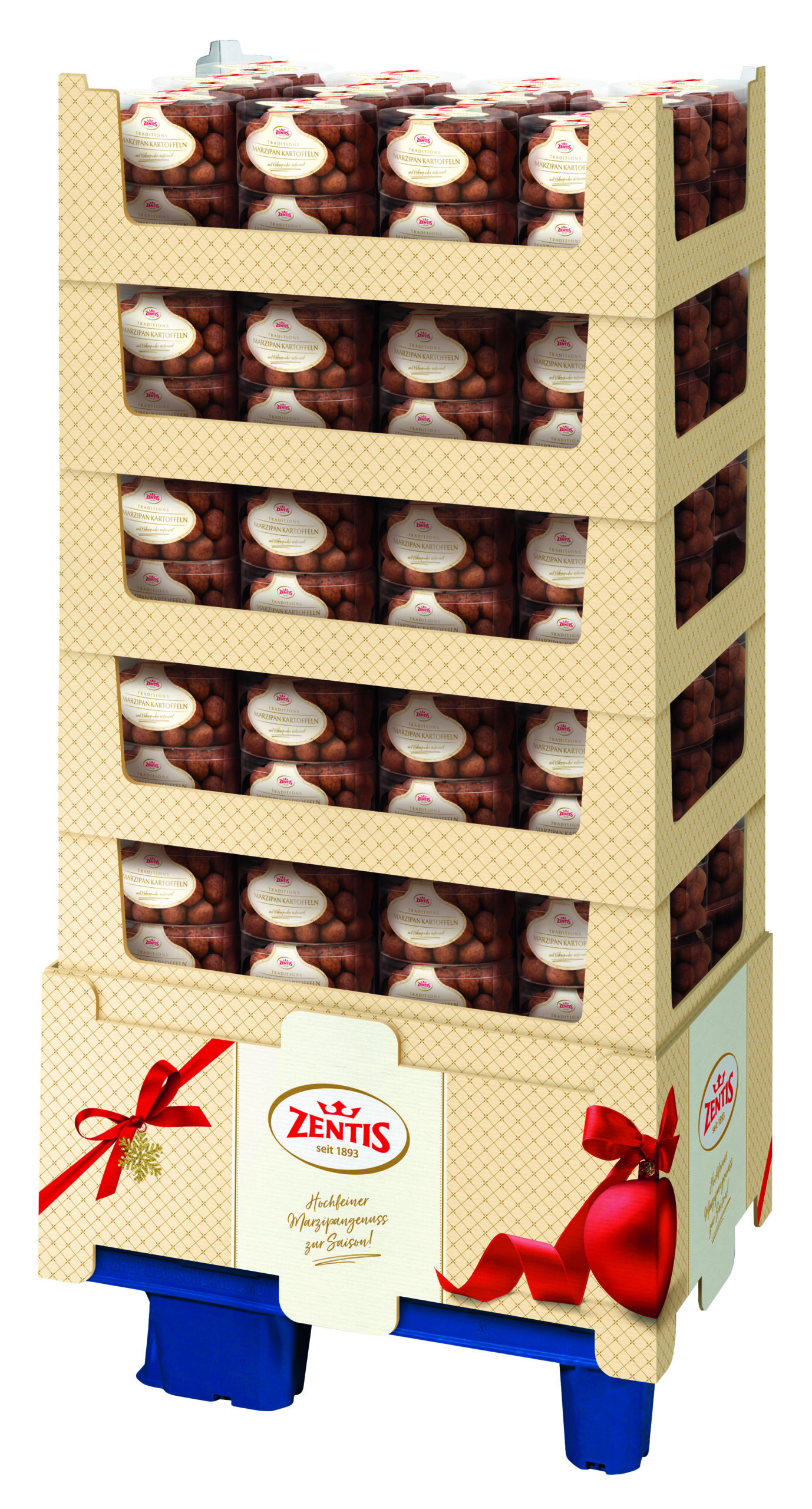 Zentis Marzipan Kartoffeln 500g Dose, 120er Display
