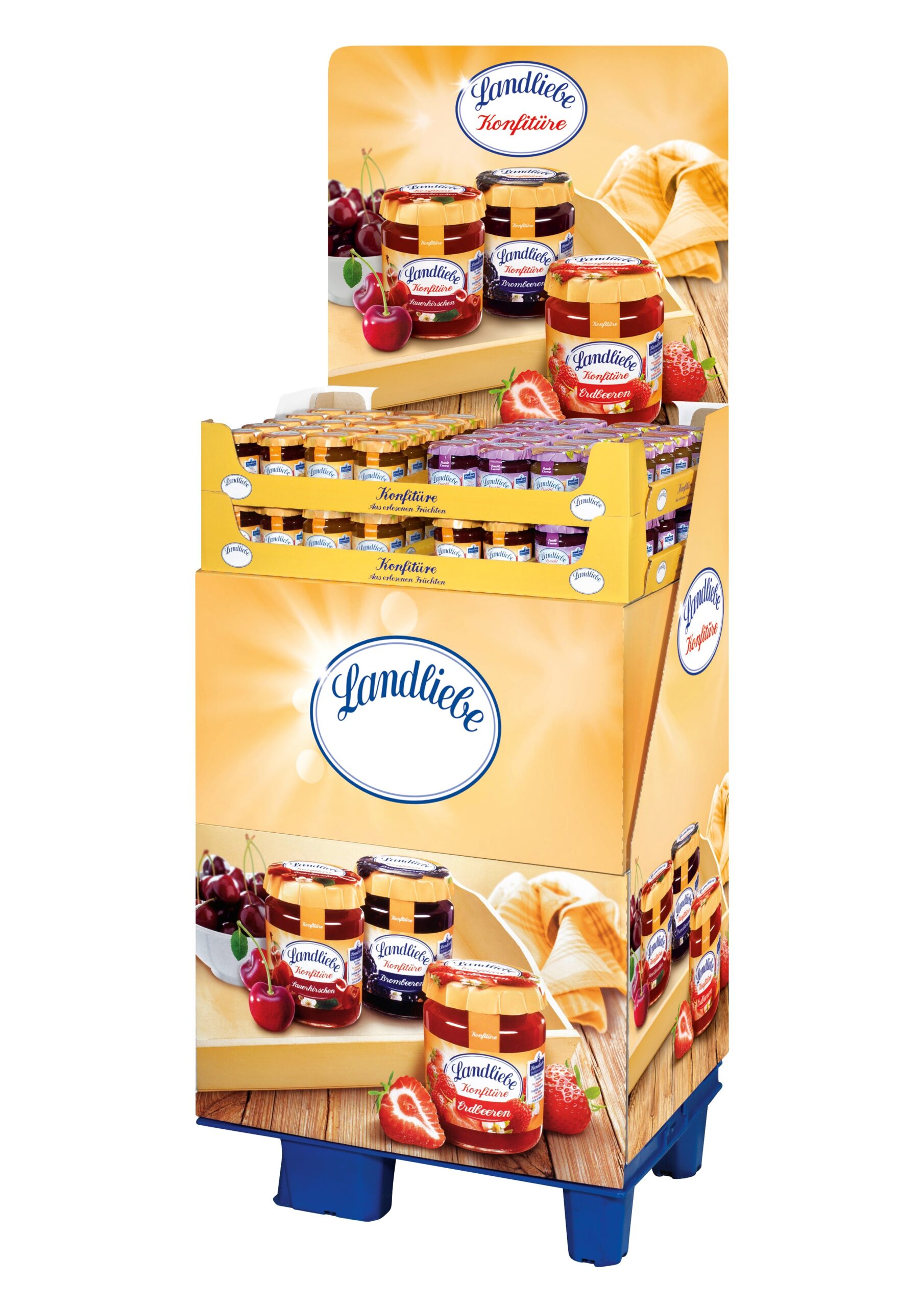 4002575633146 Landliebe 80er Mischdisplay, 60 x Konfitüre, 20 x Fruchtcreme