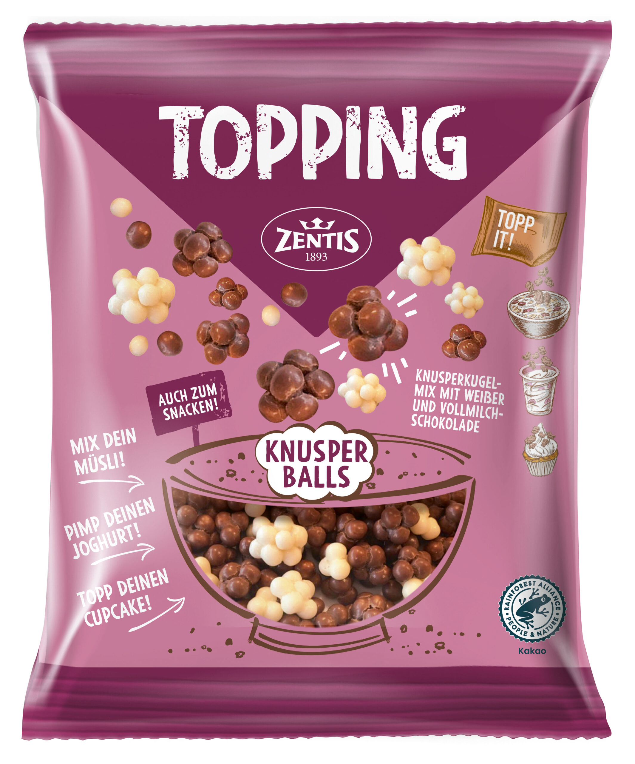 Zentis Topping Knusper Balls, 100g Beutel