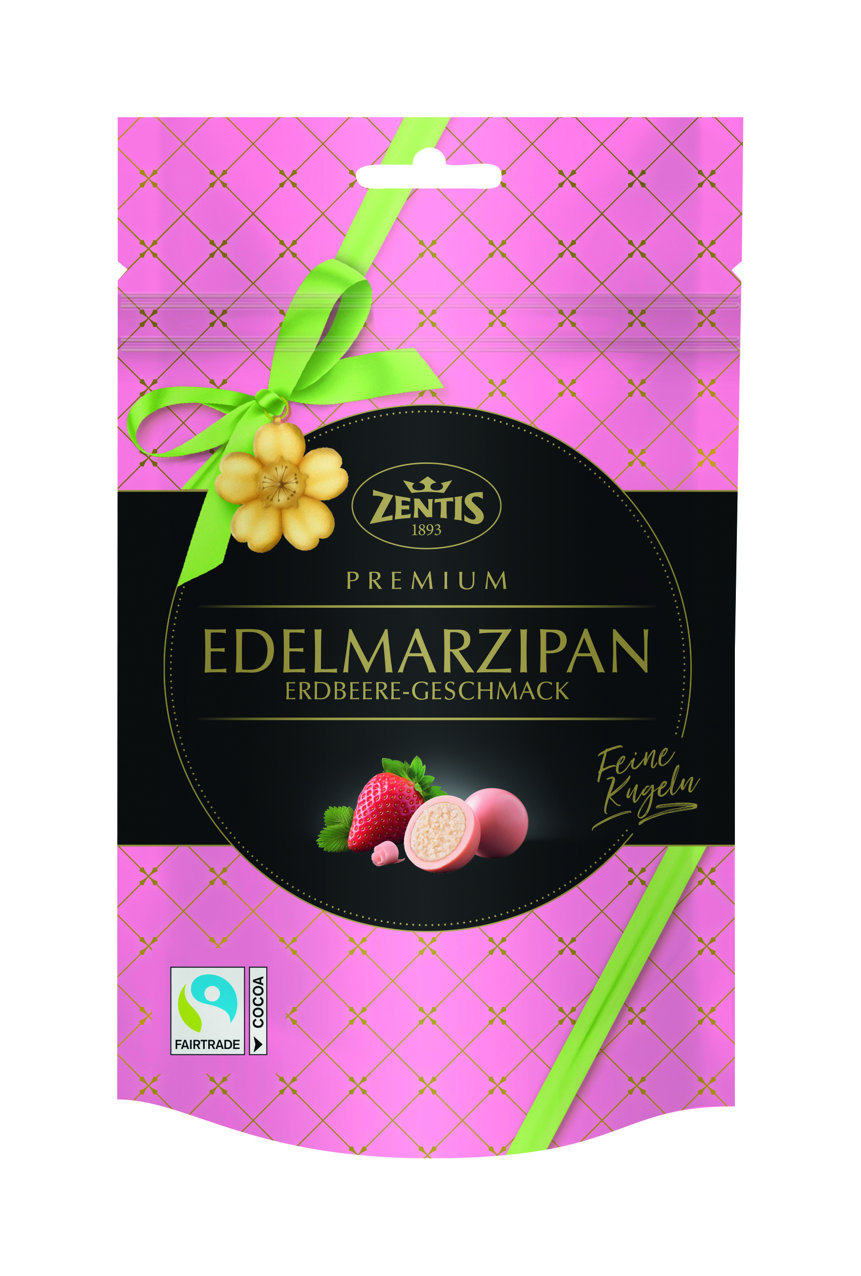 Edelmarzipan Kugeln Erdbeere