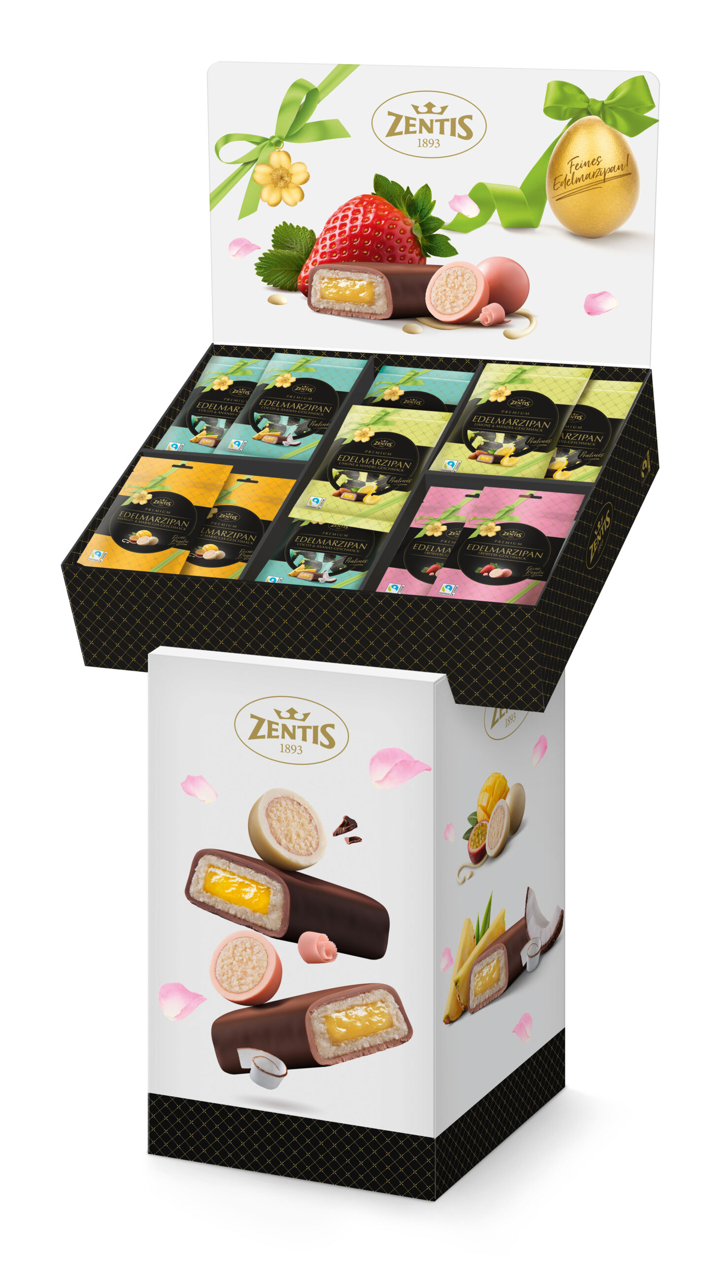 Zentis Edelmarzipan 1lagig Bodenaufsteller Frühling sortiert