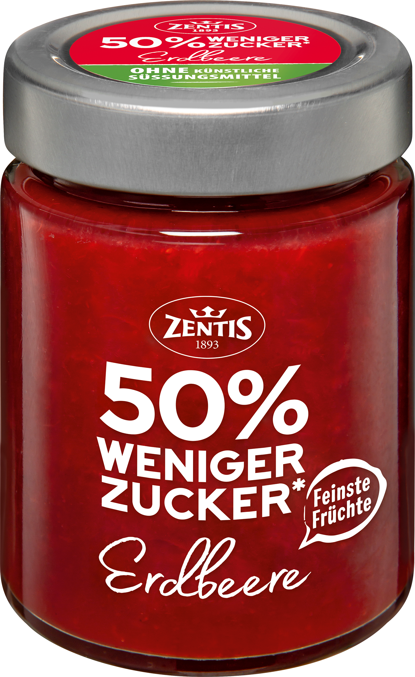 50% weniger Zucker, Erdbeere