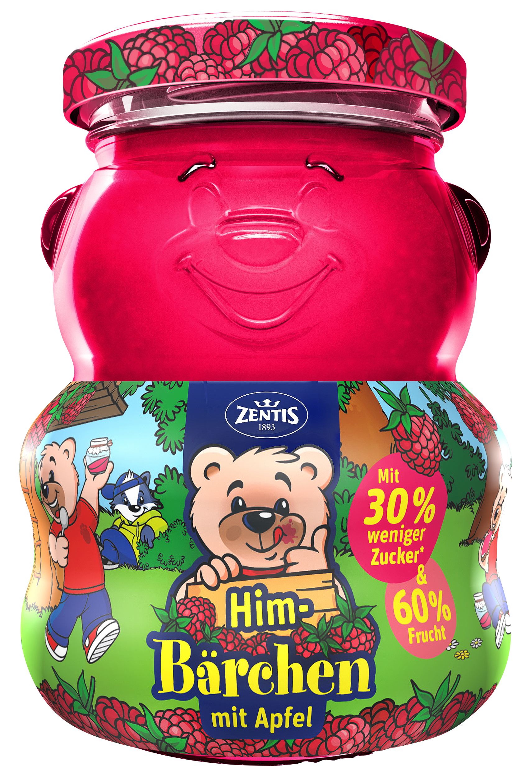 Zentis Bärchen Himbeer-Apfel, fein passiert